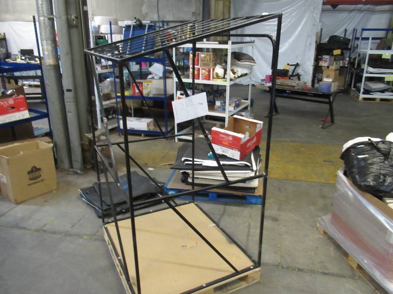 Welded Black Metal Frame Built to Fit Onto Pallets with Angled Roof - Perfect for Projects