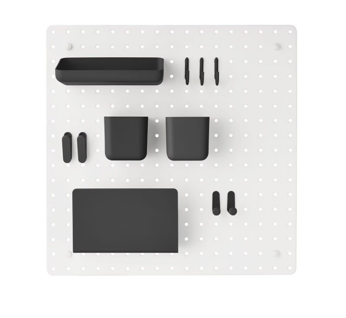 Members Mark Pegboard Organizer, 12-Piece Set - Black