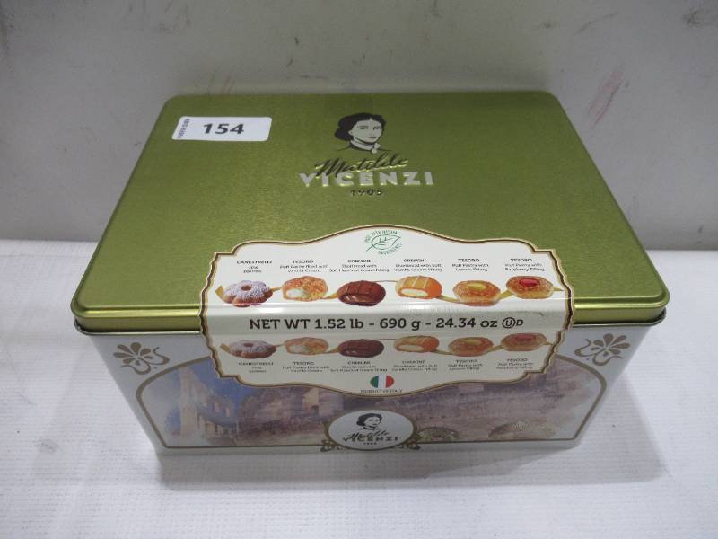 NEW Matilde Vicenzi Verona Assorted Italian Puff Pastries and Shortbread Tin, 72 ct.