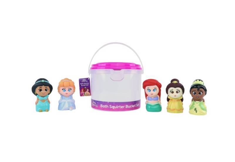 NEW Licensed Products Disney Princess 5 Piece Bath Squirters Bucket Set