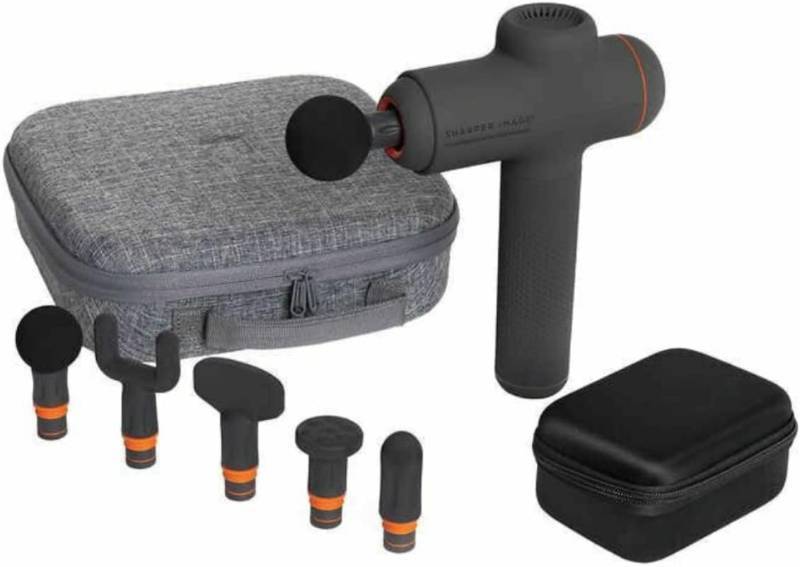 Power Percussion Deep Tissue Massager with 6 Attachments - Sharper Image Gun