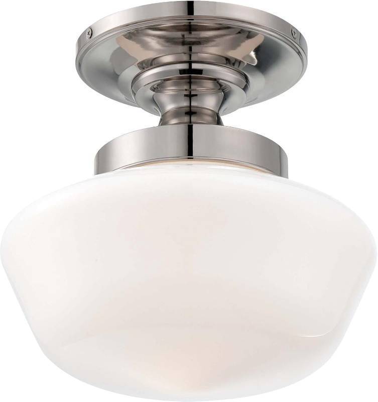 Minka Lavery 2255-613 1 Light 11.25 Height Semi-Flush Ceiling Fixture in Polish