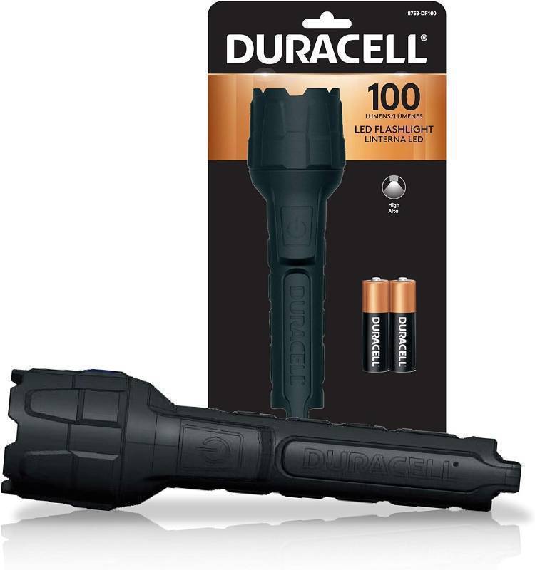NEW Duracell 100 Lumen Rubber LED Flashlight