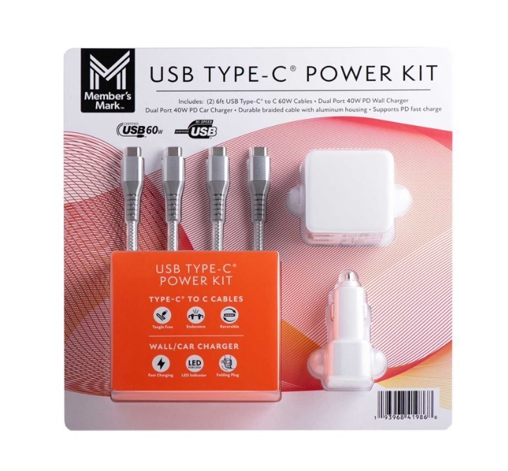 NEW Members Mark USB-C Cable Power Kit