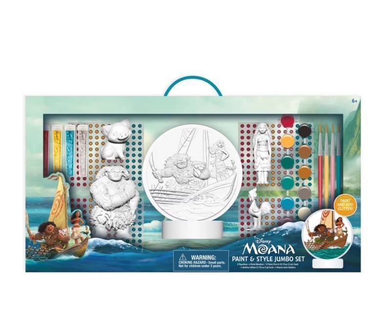 NEW Disney Moana Paint and Style Jumbo Set
