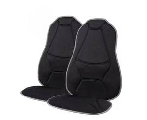 NEW Homedics Mobile Comfort Heated Travel Cushion With Vibration Massage, 2-Pack, Black