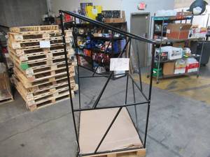 Welded Black Metal Frame Built to Fit Onto Pallets with Angled Roof - Perfect for Projects