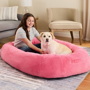 NEW Snuggle Cuddler Oversized Juvenile Plush Human Dog Bed - Pink