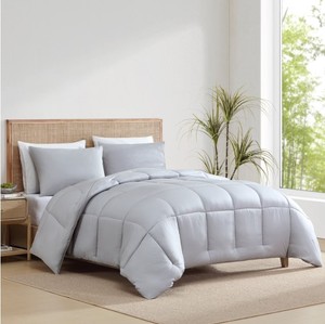 NEW Harmony Home 3-Piece Viscose Made from Bamboo Comforter Set FullQueen - Gray