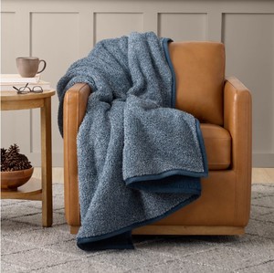 NEW Members Mark Cozy Throw, 60 x 72 - Heathered Navy