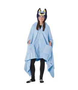 NEW Adult Licensed 43 x 81 Hooded Blanket - Bluey