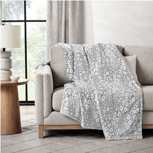 NEW Members Mark Seasonal Lounge Throw, 60x70 - Gray Leopard
