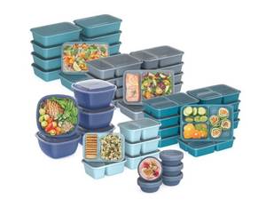 NEW Bentgo Prep 90-Piece Food Storage Set - High Tide Collection