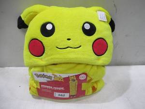 NEW Kids Plush Hooded Throw with Faux Fur Lining, 40 x 50 - Pokemon