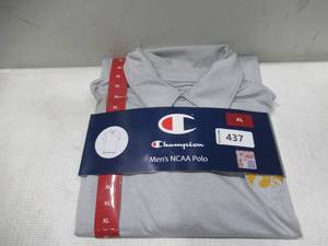 NEW Champion Mens NCAA Short Sleeve Gray Polo - Iowa Hawkeyes - XL