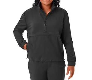 NEW 2 Pack of Members Mark Ladies Travel Pullovers - Gray and Black - S - SMALL