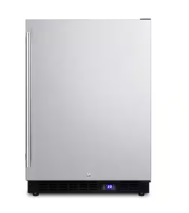 lot 1 image: Summit Appliance 4.7 cu. ft. Frost Free Upright Outdoor Freezer In Stainless Steel Model # SPFF51OS (Minor Transit Damage)