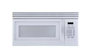 lot 3 image: BLACKDECKER 29.9 in. Width 1.6 cu. ft. White 1000-Watt Over-the-Range Microwave with Top Mount Air Recirculation Vent Model # EM044KJNP10A