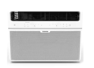 lot 10 image: Toshiba 18,000 BTU 208230 Volt Smart Wi-Fi Touch Control Window Air Conditioner for upto 1,000 sq. ft. Model # WK1824CWRU (Minor Scratches. Missing Remote, Cannot Test Due To Plug In Type)