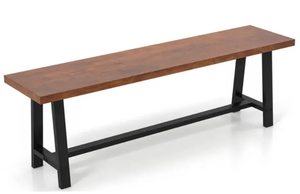 lot 60 image: Costway Dining Bench 23 Person Entryway Shoe Bench with Metal Frame