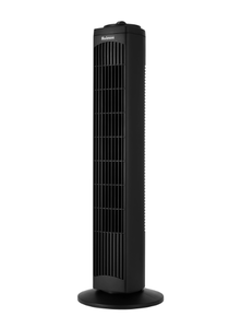 lot 402 image: Holmes 29� Manual Tower Fan with CleanBreeze Removable Grill, 3 Speeds, and 85° Oscillation, Black