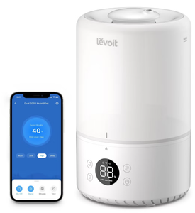 lot 409 image: Levoit 200S Dual Smart Top Fill Humidifier Cool Mist, Ultrasonic, No Filter, 25 Hr Run, 100-300 sq. ft., Bedroom & Baby