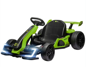 lot 69 image: Aosom 24V 7.5 MPH Electric Go Kart with Adjustable Seat, Slow Start, Green