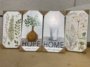 lot 312 image: LOT OF 4 Wall Decor Art Frames