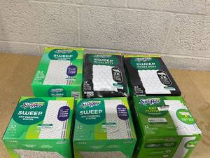 lot 217 image: LOT OF 6 Swiffer Sweep Mechandise