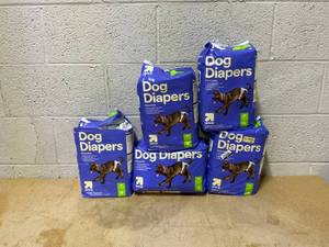lot 345 image: LOT OF 5 up&up Dog Diapers Size M
