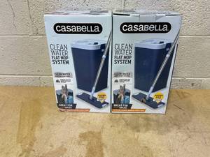 lot 351 image: LOT OF 2 Casabella Clean Water Flat Mop Buckets