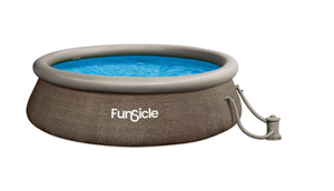 lot 87 image: Funsicle Quickset 12� x 36� Round Inflatable Top Ring Above Ground Swimming Pool Set (RX600 Cartridge Filter Pump)
