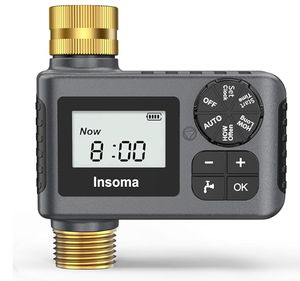 lot 102 image: Insoma Water Timer for Garden Hose with Brass Inlet & Outlet, Hose Timer with AUTOManualRain Delay Mode, Outdoor Sprinkler Timers for Automatic Drip Irrigation System Yard Lawn Watering, 1 Outlet
