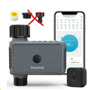 lot 106 image: Insoma WiFi Sprinkler Timer, Smart Hose Faucet Timer, APP and Voice Control (Used, Missing Holse Connector )