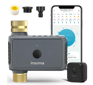 lot 112 image: Insoma WiFi Hose Timer - Brass Inlet & Outlet, VoiceApp Control Sprinkler Timers with Rain DelayManualAuto Mode, Smart Water Timer for GardenLawnYard Work with Alexa & Google Home, Energy Saving