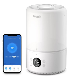 lot 115 image: Levoit 200S Dual Smart Top Fill Humidifier Cool Mist, Ultrasonic, No Filter, 25 Hr Run, 100-300 sq. ft., Bedroom & Baby