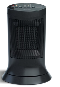 lot 242 image: Honeywell Digital Ceramic Compact Tower Heater Black Indoor Space Heater, Programmable Thermostat, 1500W, Electric