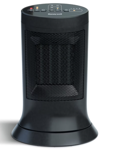 lot 415 image: Honeywell Digital Ceramic Compact Tower Heater Black Indoor Space Heater, Programmable Thermostat, 1500W, Electric