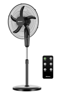 lot 416 image: Holmes 18 Digital Oscillating 3 Speed Stand Fan with Remote Control Black