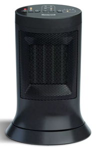 lot 430 image: Honeywell Digital Ceramic Compact Tower Heater Black Indoor Space Heater, Programmable Thermostat, 1500W, Electric (Used)