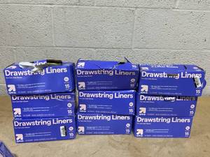 lot 243 image: LOT OF 9 up&up Cat Litter Box Draw String Liners Size XL