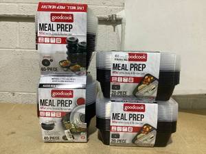 lot 356 image: LOT OF 4 Goodcook Meal Prep Containers