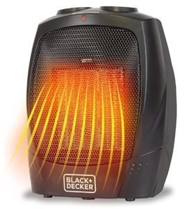 lot 366 image: BLACKDECKER Portable Space Heater, 1500W Room Space Heater with Carry Handle for Easy Transport