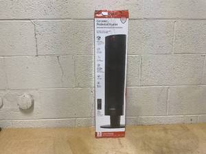 lot 431 image: Lasko Ceramic Pedestal Heater with Remote Control 1500W, Adjustable Thermostat, Portable, LED Display, ETL Listed