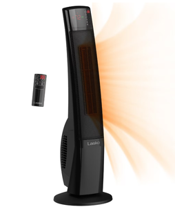 lot 379 image: Lasko Ultra Ceramic Tower Heater Indoor Space Heater with Remote, Adjustable Thermostat, 1500W, Black, ETL Listed