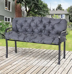 lot 150 image: Outsunny 3 Seater Outdoor Seat Pads Bench Swing Chair REPLACEMENT Cushions Backrest for Patio Garden - Grey