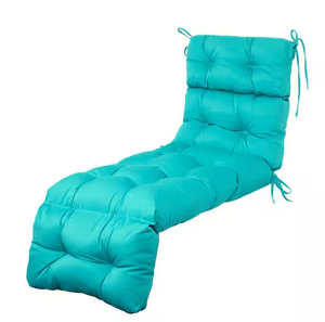 lot 151 image: Giantex Outdoor Chaise Lounge Cushions 71x24x4 Wicker Tufted Cushion for Patio Furniture in Lake Blue
