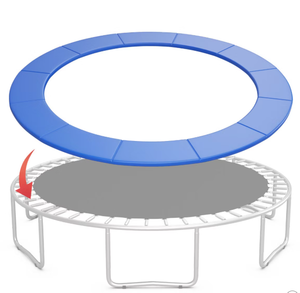 lot 167 image: Costway 8FT Trampoline Replacement Safety Pad Universal Trampoline Cover Blue