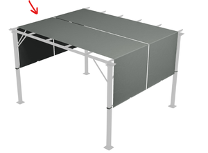 lot 174 image: Outsunny 2 Pcs Pergola Replacement Canopy, UV Protection Pergola Shade Cover, Easy to Install, for 10 x 10ft Pergola, Dark Gray