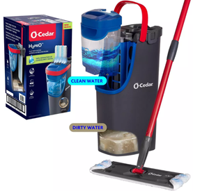 lot 282 image: O-Cedar H2prO Flat Mop System (Slightly Used)